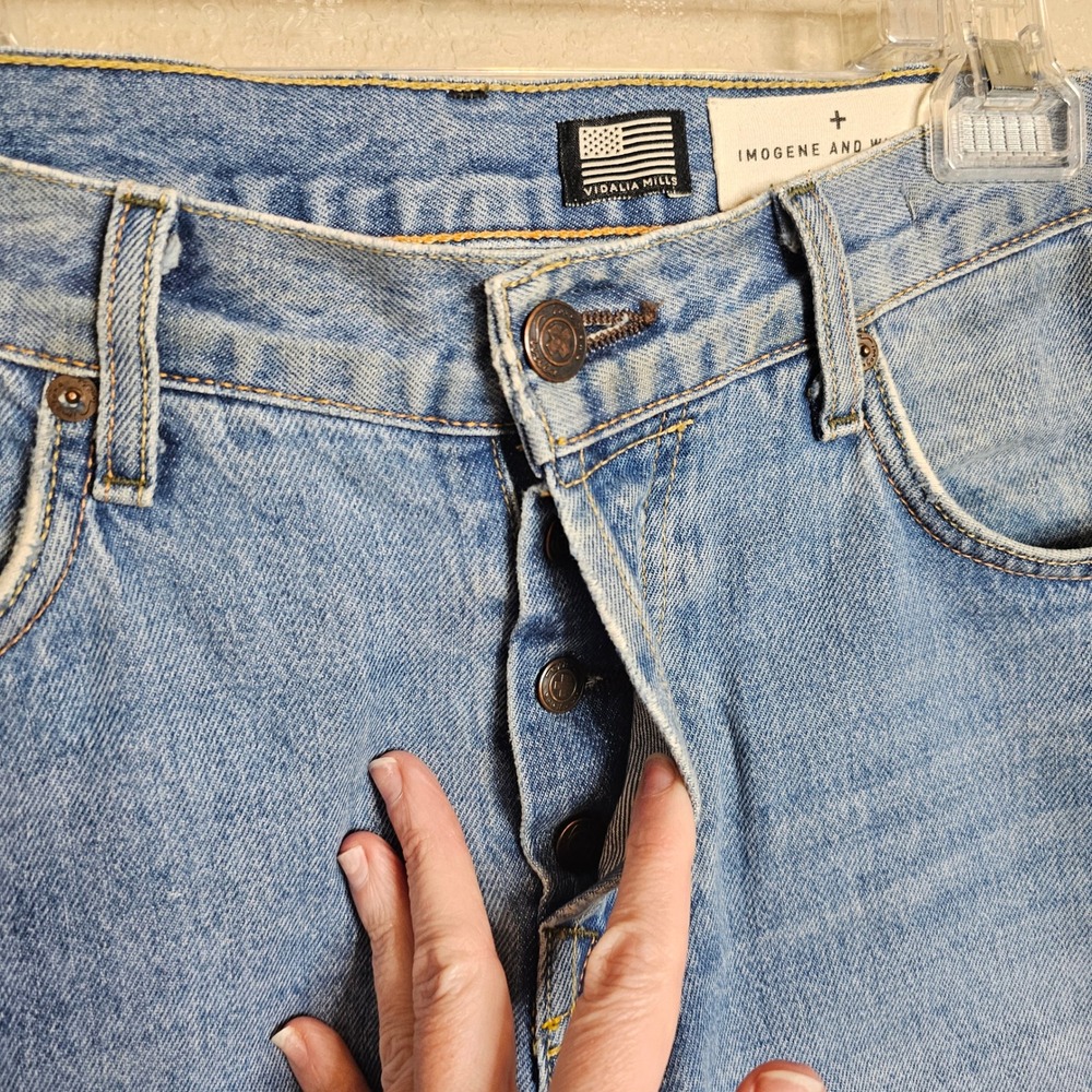 Imogene and Willie Barton Slim Straight Selvage denim Light Wash Jeans 30x30 - Picture 3 of 14